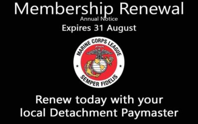 Membership Renewal Notice – Deadline is August 31st